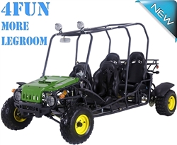 CARB Approved Tao Tao "4FUN" Jeep style 200cc 4 Seater Go Kart Fully Automatic with Reverse, for 13+. Free shipping to your door, free helmet.