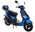 2026 "Pony50" (ATM50A1) 49cc Moped Scooter Street Legal w/ LED Lights front & back, Aluminum Wheels Rear Luggage Box