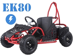 95% Assembled TAO TAO EK80 800 Watt Electric Go kart Automatic with Reserve Adjustable Speed (10/15/20+ MPH), Knobby Off-road Tires, Registration not needed, Maintenance free. FREE SHIPPING, FREE HELMET