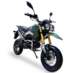 CARB Approved ICE BEAR "ROGUE ADV" 125cc Enduro Motorcycle w/ Dual Sport Tires, Upgraded off-road suspension, Manual 4 Speed Transmission, Dual Disc Brakes, Inverted Forks, LCD Display, LED Lights, High Ground Clearance, LONCIN Motor (PMZ125-1EN)