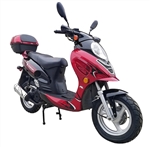CARB approved ICE BEAR "ALDO" 150cc Gas Scooter Fully Automatic with LED Lights, Dual Shocks, Hand-guards, 12" Big Tires, Sporty Muffler, Rear box (PMZ150-11)