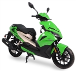 92% Assembled 200cc "F4" EFI Scooter with Combined Braking System (CBS), Smart Key,  Dual Digital Dash, LED Lights,  Dual Shocks, Sport Muffler, Top Speed 65 MPH (PMZ200-F4)