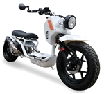 ICE BEAR "GEN V MADDOG" 50cc Scooter Street Bike with 14" Big Tires, LED Lights, Digital Dash, Upgraded Suspension/Muffler/Wheel Fenders/Tires/Seat/Mirrors (PMZ50-22)