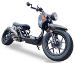 2025 ICE BEAR "GEN V MADDOG" 50cc Scooter Street Bike with 14" Big Tires, LED Lights, Digital Dash, Upgraded Suspension/Muffler/Wheel Fenders/Tires/Seat/Mirrors (PMZ50-22)