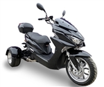 2026 Ice Bear "Trifecta" 150cc KING SIZE Motor Trike Scooter PST150-2 with 13" Big & Wide Tires CARB Approved for all 50 States!