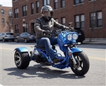 Ice Bear MADDOG 50cc Motor Trike PST50-19N with 12"/14" Extra Wide Big Tires, LED Lights, Chrome Wheels & Muffler