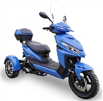 2026 Ice Bear 50cc MOJO Z Model Trike Light Weight Motor Trike 3 Wheeler Scooter PST50-1Z, Extra Large Windshield & Rear Trunk, LED Lights (Motorcycle license is not required)