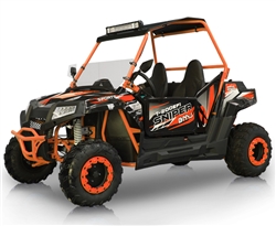 BMS Sniper T 200 EFI Youth Side x Side Air Cooled UTV, Automatic with Reverse, Speed Limiter, Double row LED Headlight and Taillight, Dual Disc Brakes, Windshield, Rearview Mirrors. Free shipping to your door, 6 months warranty, life time tech support.