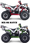 Two T-FORCE PLATINUM 125cc ATV Automatic with Reverse, Remote engine stop, 18"/19" Big Tires, 8" Rims, Digital gear indicator, Speedometer